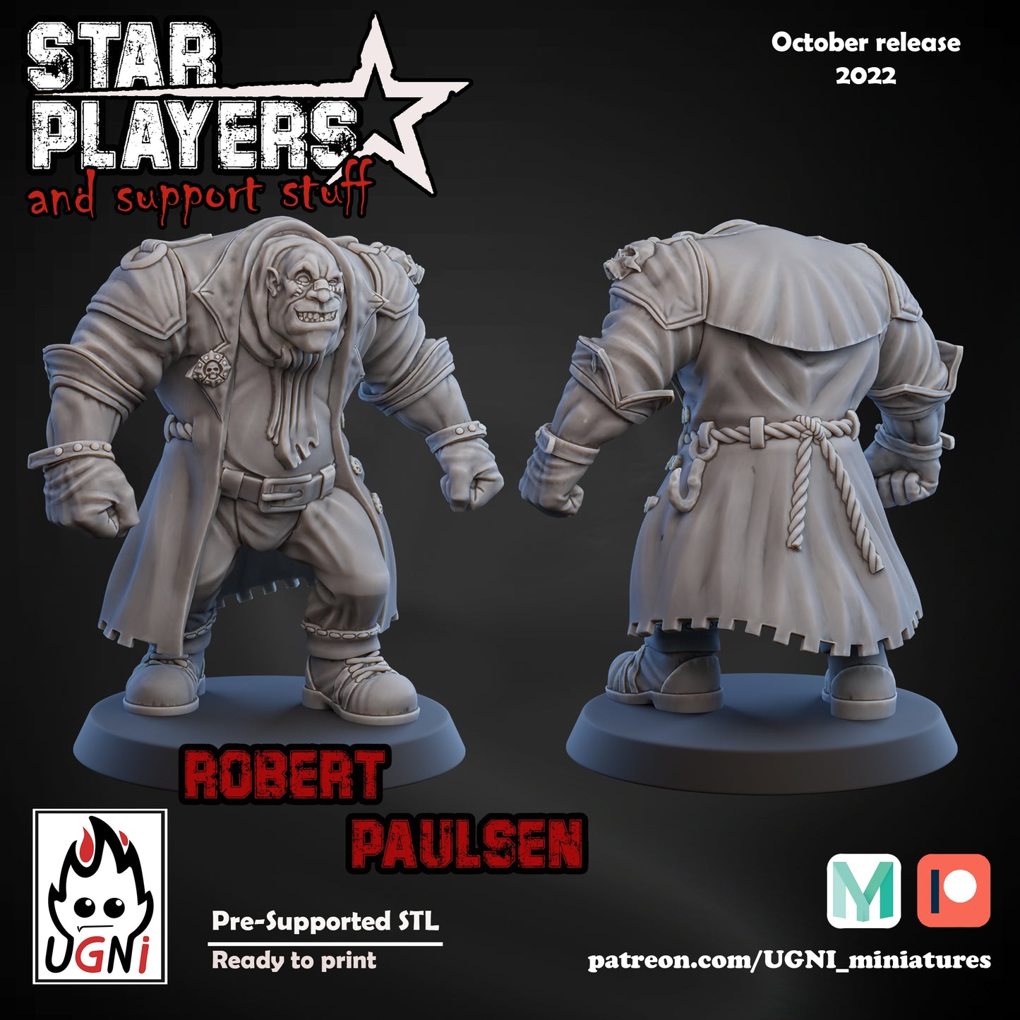 Star Players and Support Staff | UGNI Miniatures | Resin