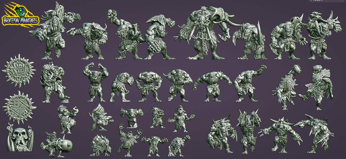 Savage Orcs Team - Full Team (33 models) | Brutefun Miniatures | Resin